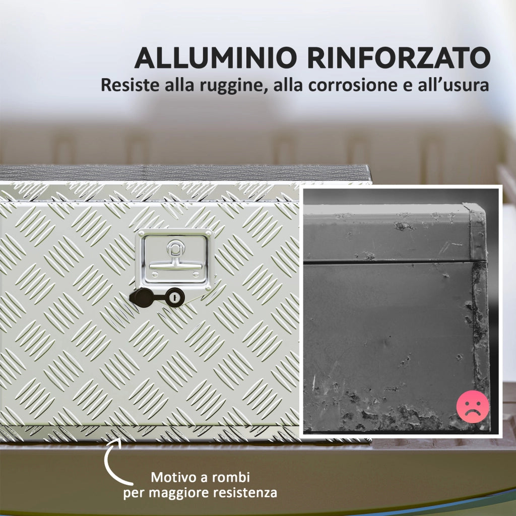 Cassettone per Attrezzi in Alluminio ¨C zephmum ¨C Argento 60.9x35.5x40.6 cm