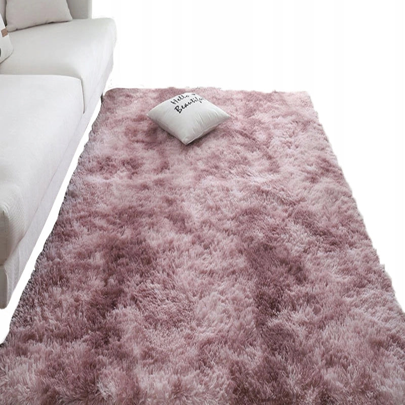 Tappeto rosa in peluche 150x100 cm