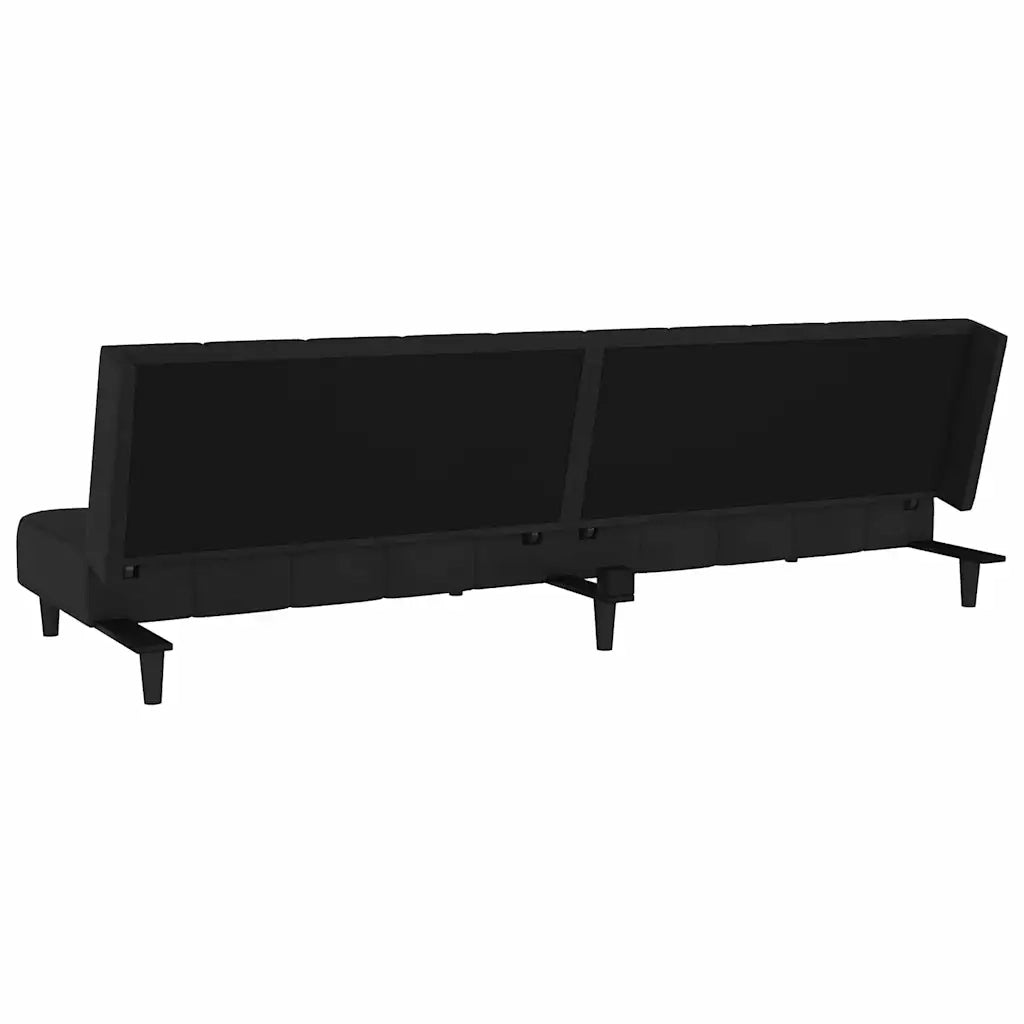 Divano letto | Sof¨¤ letto | Letto singolo a 2 Posti Nero in Velluto