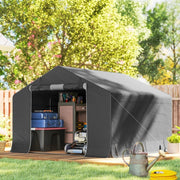 Tenda garage porta attrezzi 3 x 3 m, struttura in metallo zincato, grigio scuro