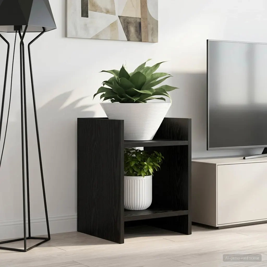Supporto per piante | Sostegno per piante 2 pz Rovere Nero 30 x 30 x 40 cm