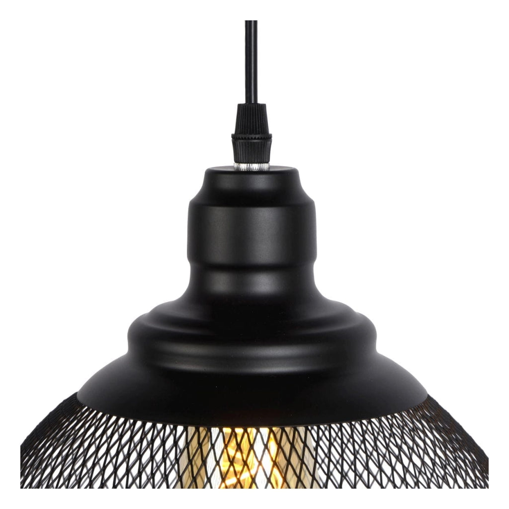 Lucide sospensione Mesh nera metallo Ø22cm E27 max 60W