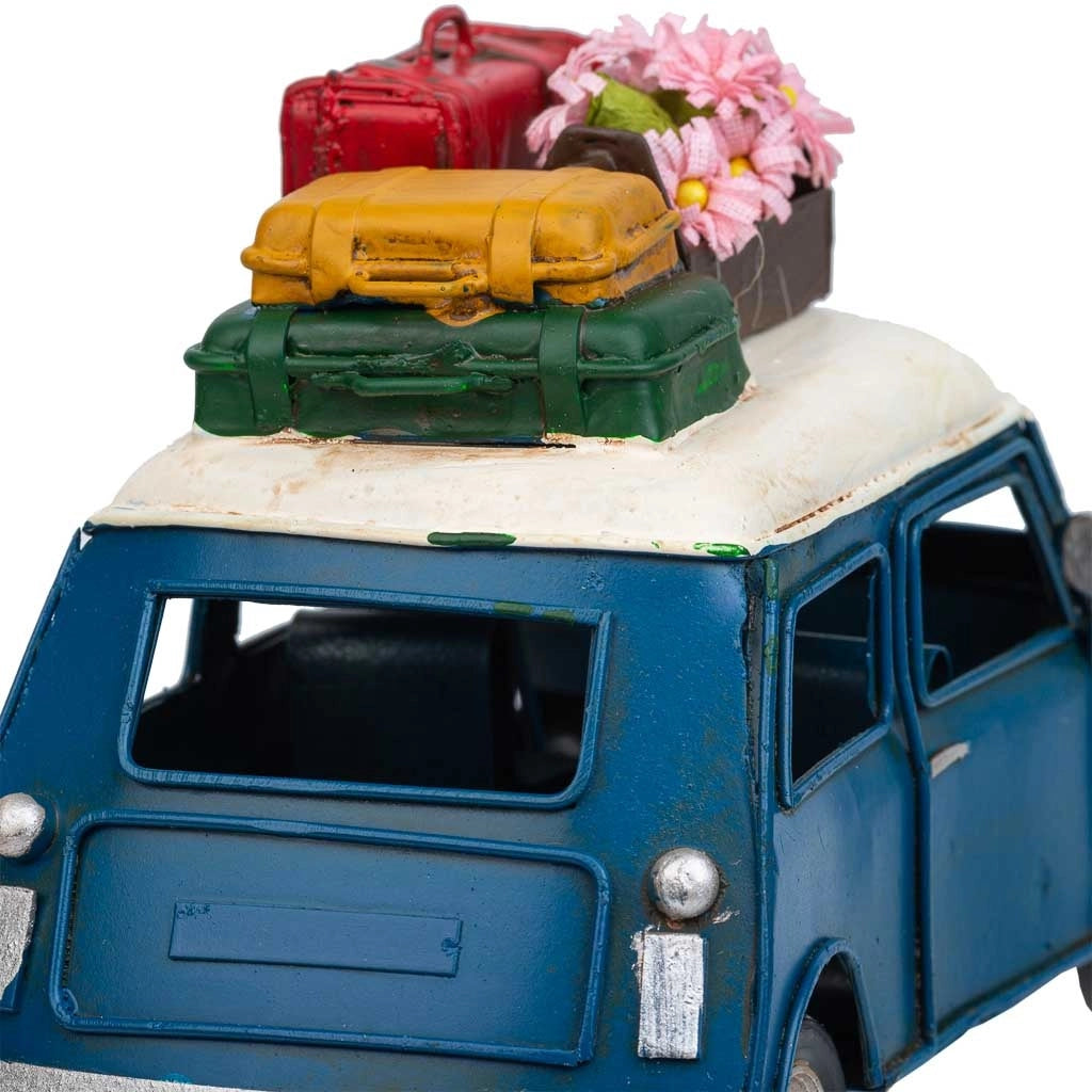 Auto in metallo blu 16x7,5x10h