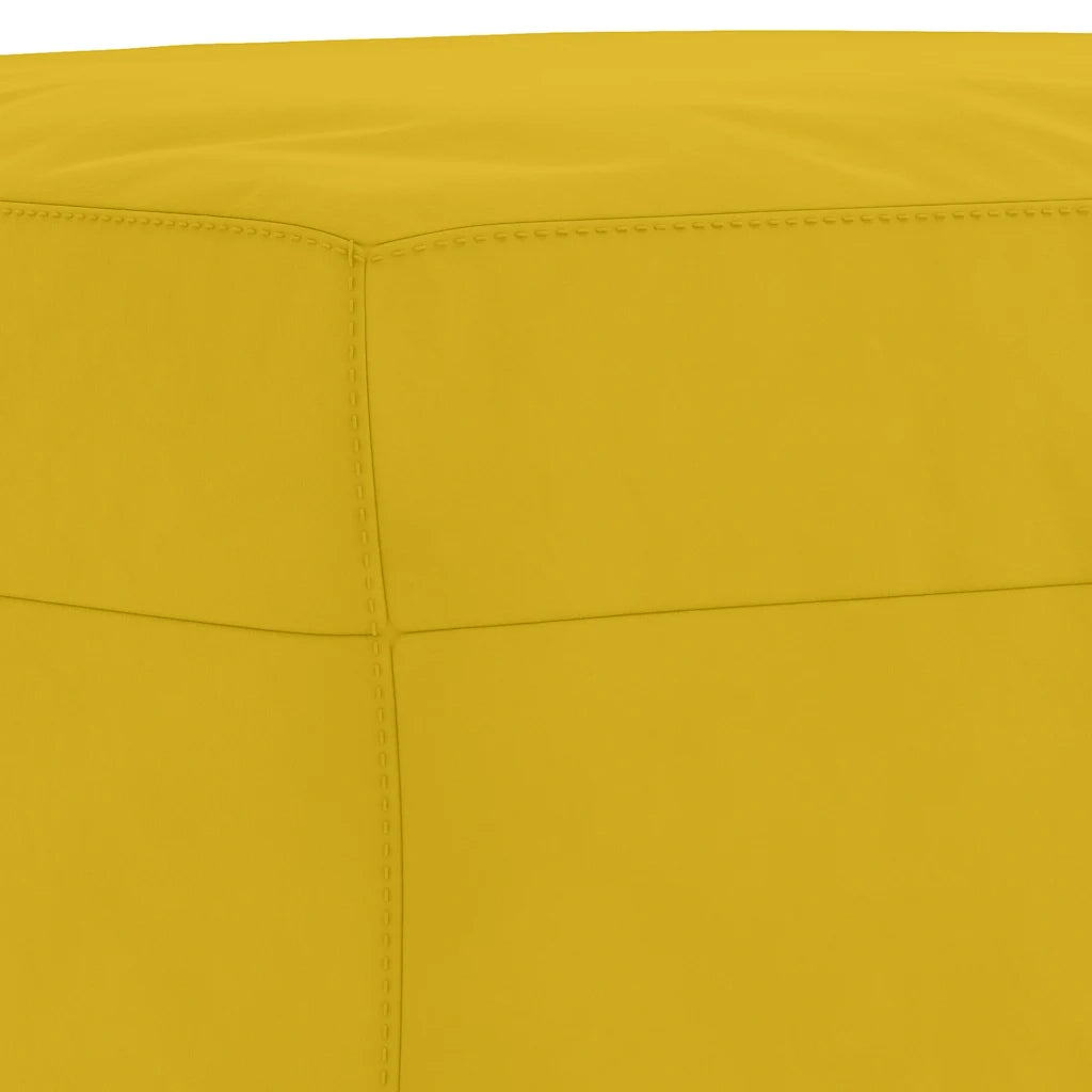 Set di Divani 3 pz con Cuscini giallo in Velluto