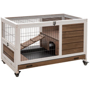Coniglio Gabbia 2 Piani ¨C Minimal ¨C Marrone Bianco