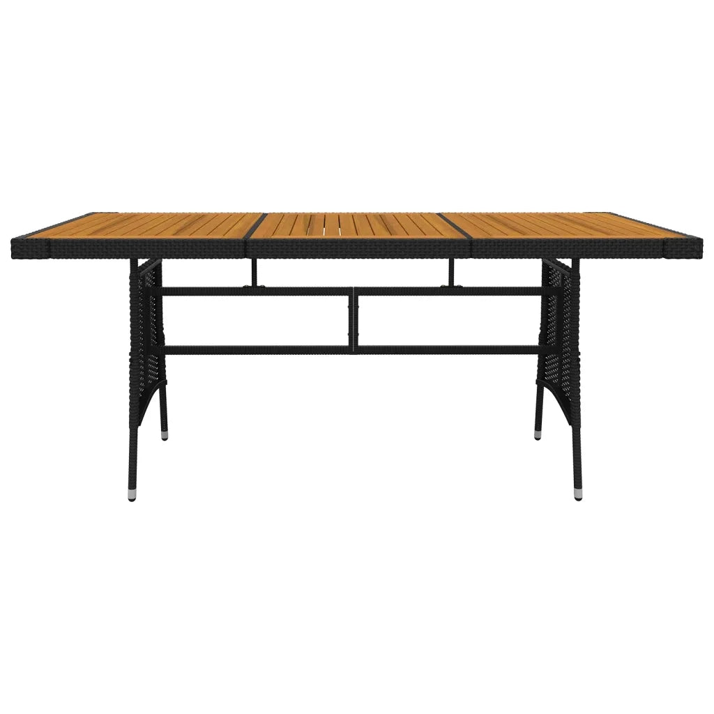 Set da Pranzo per Esterni 7 pz in Polyrattan Nero 3120109