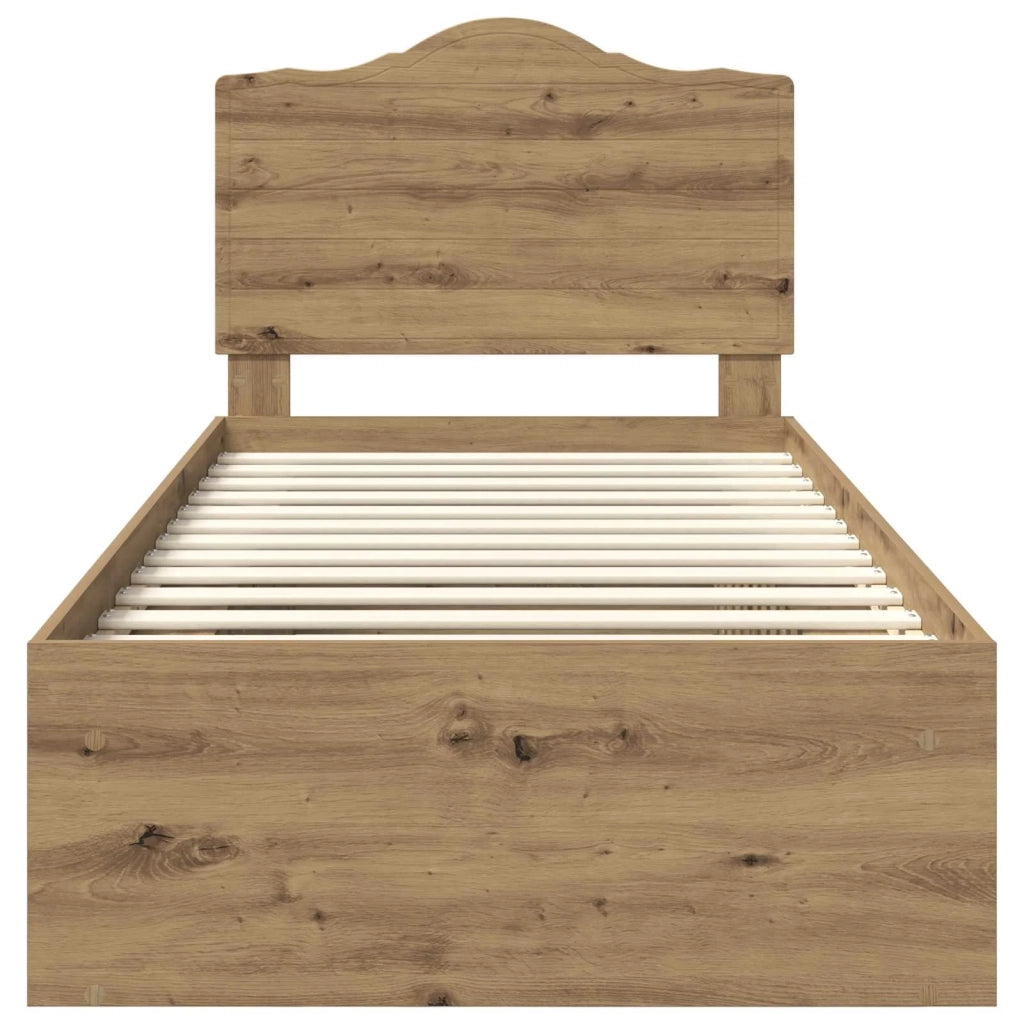 Struttura del letto con testiera-Giroletto con Testiera Rovere Artigianale 75 x 190 cm 926094