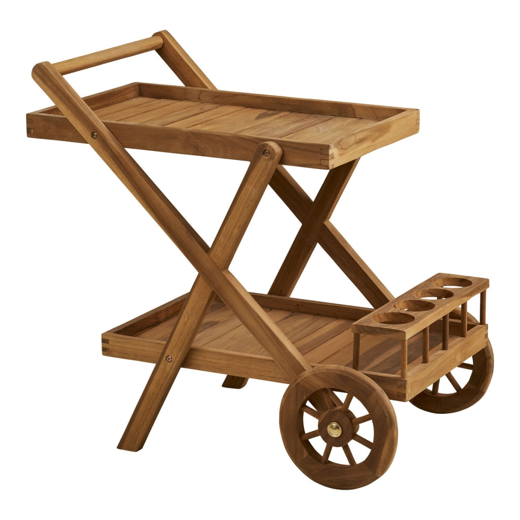 Carrello Pasaku, Marrone, Legno, 50x86x81 cm