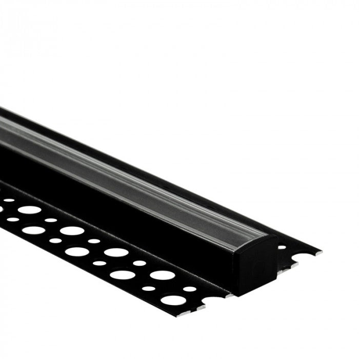 Profilo LED GN01 esterno nero diffusore trasparente 1m Ecolight