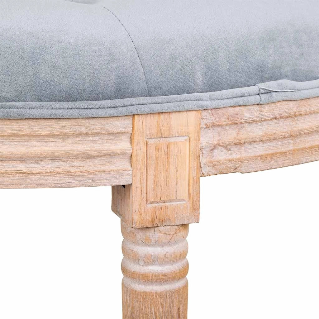 Sgabello imbottito in legno grigio d70x47h