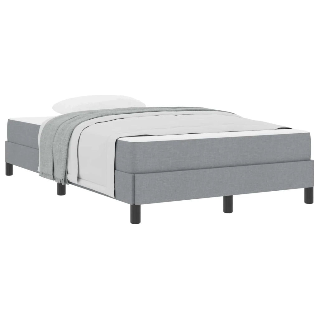 Letto a molle con materasso Grigio chiaro 120 x 190 cm Tessuto