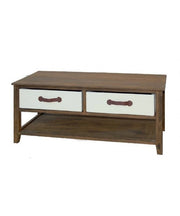 Mobiletto Iris 2 cassetti bicolore bianco e marrone 100x50x43cm