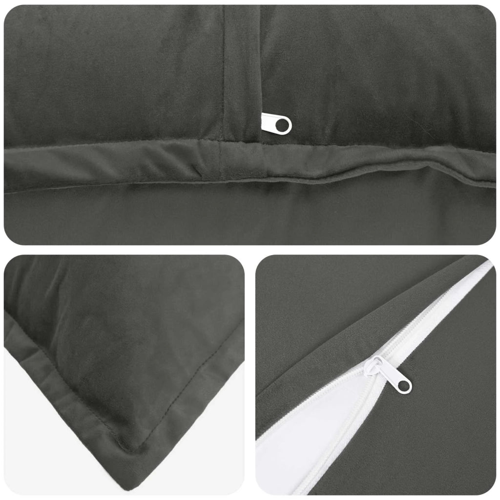 Cuscino con cuscino HOUTEN 6 pz Grigio Scuro Velluto 931850