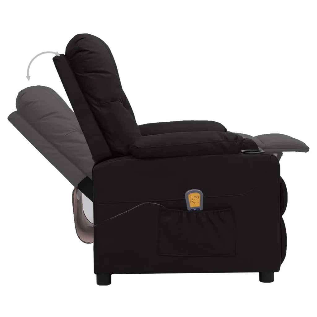 Poltrona Massaggiante Nera in Similpelle 339129