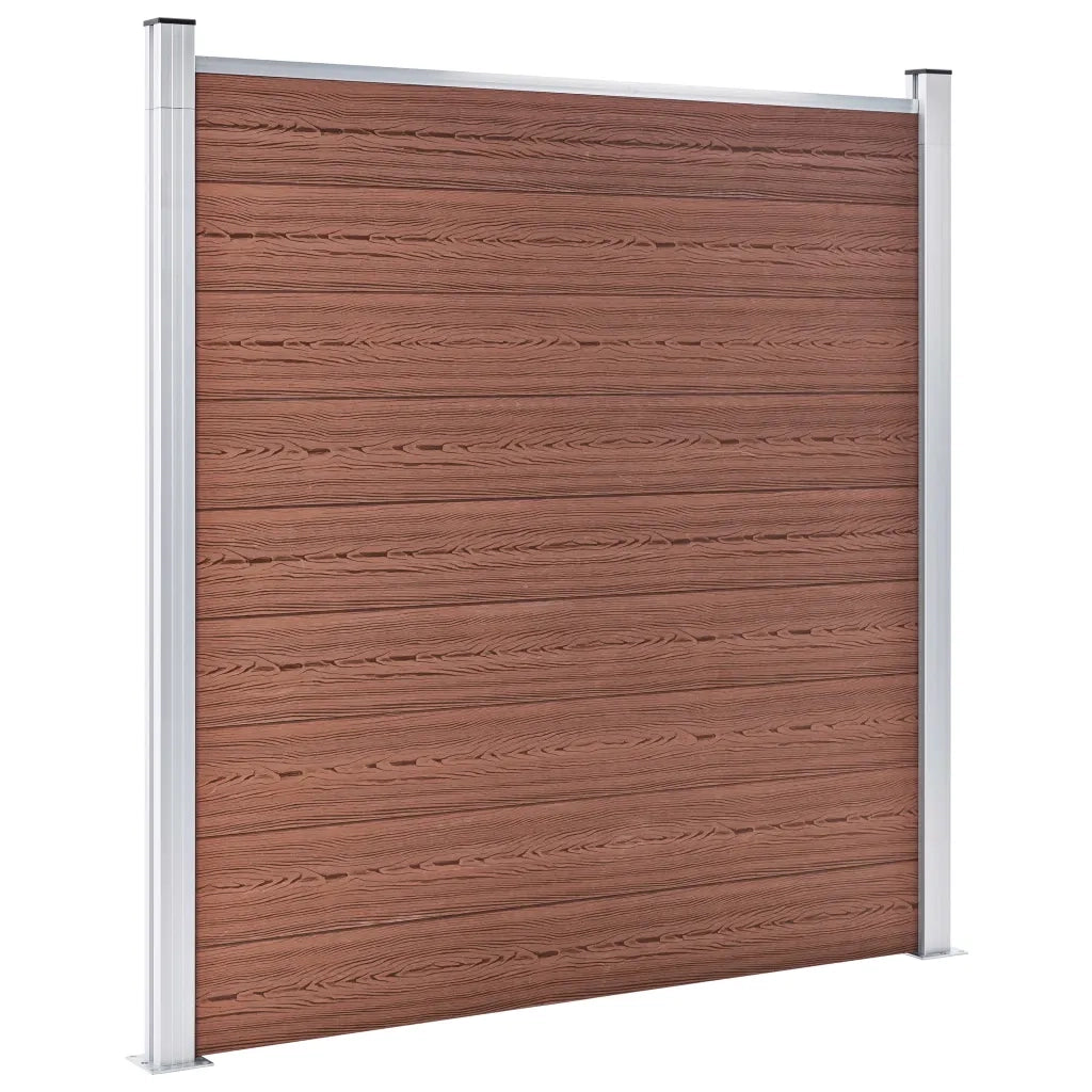 Pannelli Recinzione 7 Quadrati 1 Inclinato 1311x186cm Marrone 3053221
