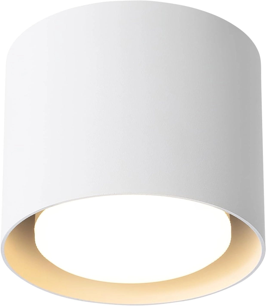 ZMH Lampada da soffitto LED moderna bianca rotonda 5W per camera letto