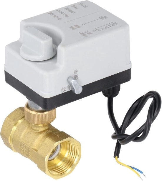 Valvola a sfera bidirezionale con comando intelligente e affidabile funzionamento - Miglior progetto per uso industriale - DC 12V-24V DN25 - Ottone ABS - Adatto a diverse applicazioni in industria