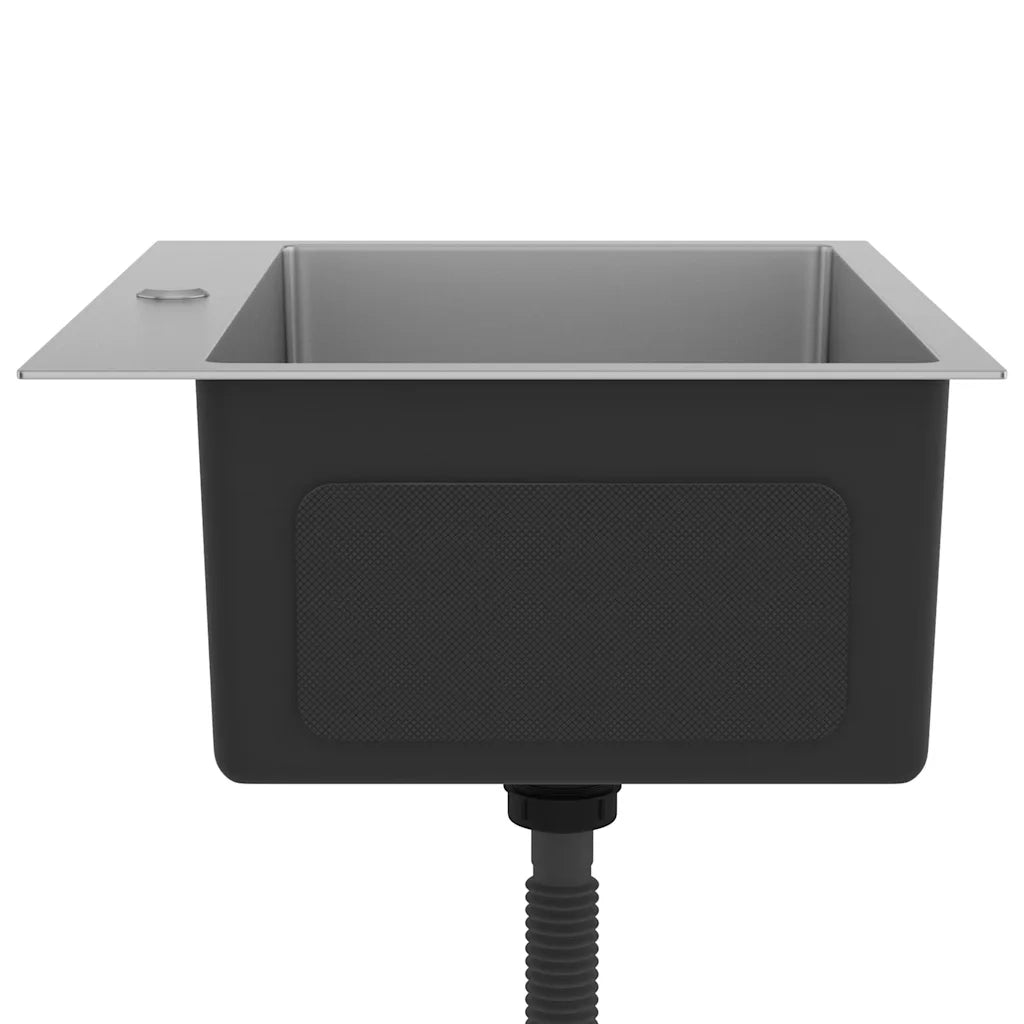 Lavello da Cucina Lavorato a Mano-Lavandino-Lavabo in Acciaio Inox 508109