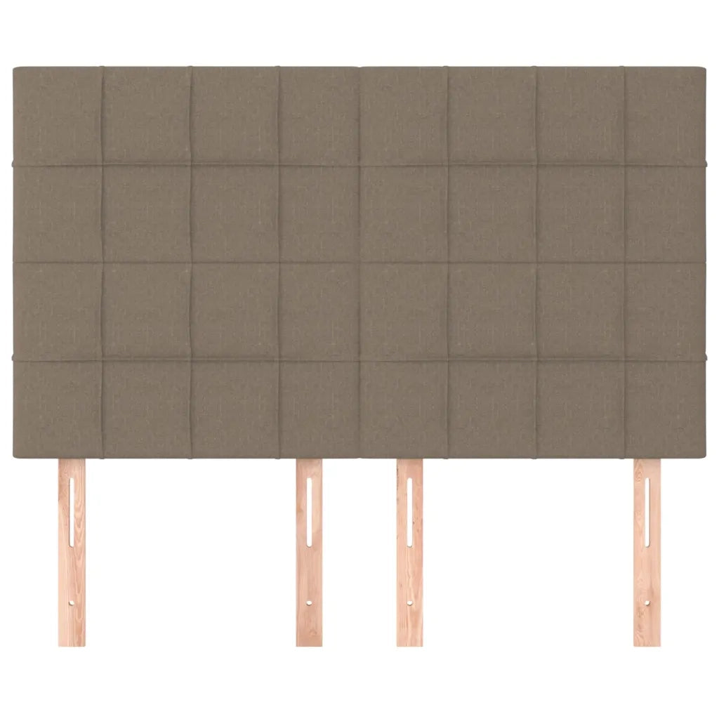Testiera | Testata per letto Tortora 144x5x118/128 cm Tessuto