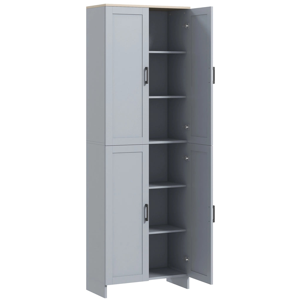 Armadio da Cucina con 4 Porte e Ripiani ¨C Minimal ¨C Grigio 170 cm