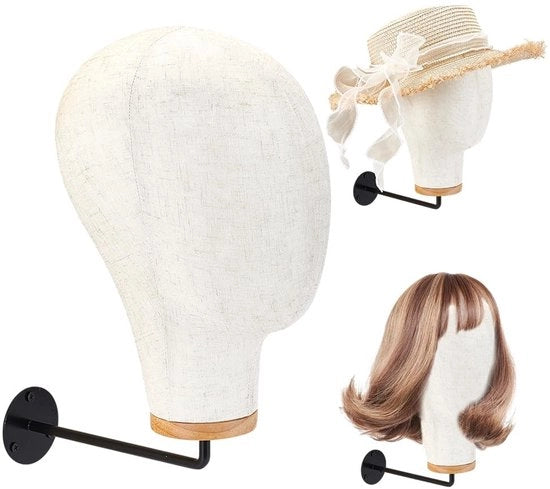 Manichino Capo con Supporto per Display a Muro e Cappelli