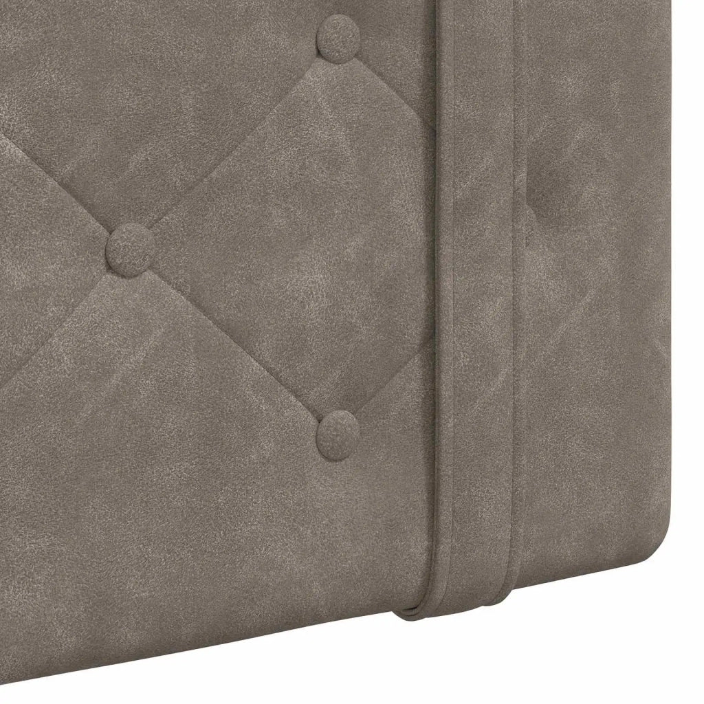 Testiera | Testata sospesa Con luce LED Grigio PU Antico