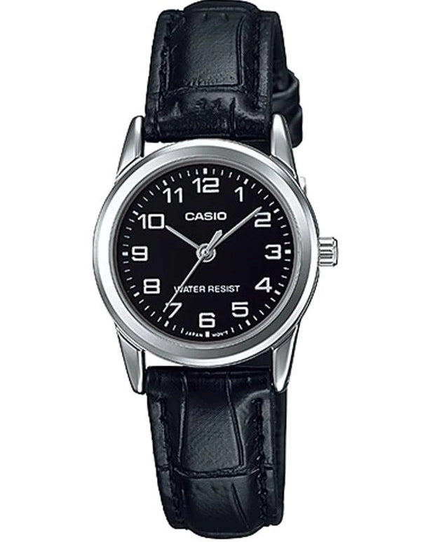 CASIO COLLECTION Mod. LADY 3H, LEATHER - BLACK