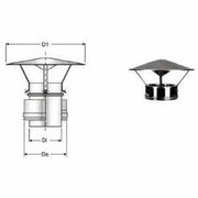 Inox doppia parete aisi 316 capp ello cinese d.350 400 b09gxr4zj9