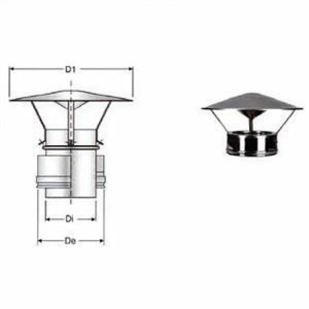 Inox doppia parete aisi 316 capp ello cinese d.350 400 b09gxr4zj9