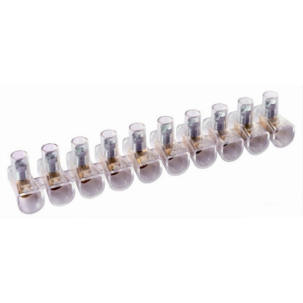 Trade Shop - Set 100pz Morsetto A Cappuccio Unipolare Trasparente Per Cavi Sezione 6 Mm Ms-60 -