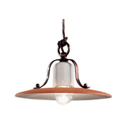 Lampadario Classico Bologna Metallo E Ceramica Nero Sfumato Rame 24Cm 1 Luce E27