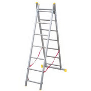 Scala Trasformabile in Alluminio a Due Rampe 7+7 Gradini EN 131 Easy Two