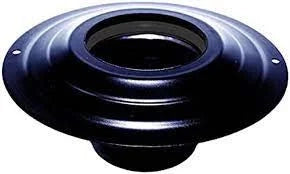 Rosone con tronchetto inox nero d.100