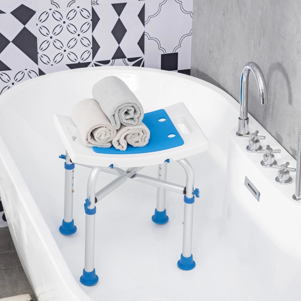 Sgabello da doccia regolabile ¨C Minimal ¨C blu, alluminio