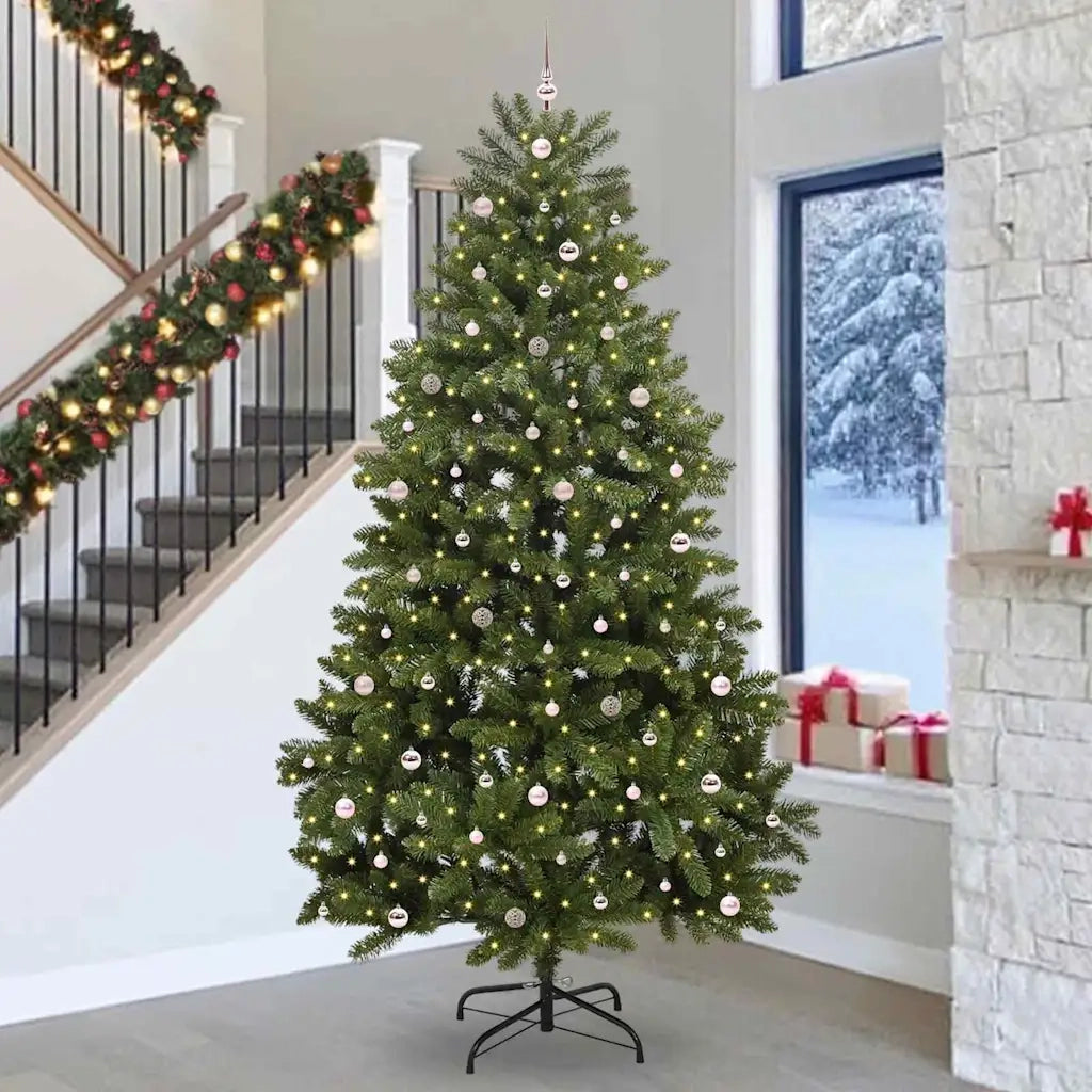 Albero di Natale artificiale 300 cm 300 LED Bianco caldo Verde 3395723
