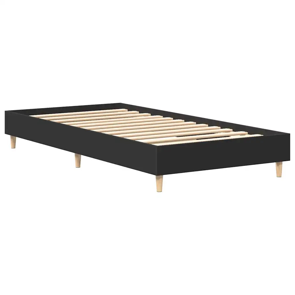 Giroletto senza Materasso Nero 75x190 cm in Legno Multistrato 861094