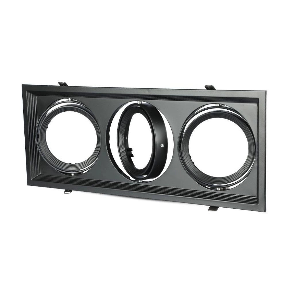 V-TAC VT-7223 Portafaretto Porta AR111 Triplo Colore Nero - SKU 35831
