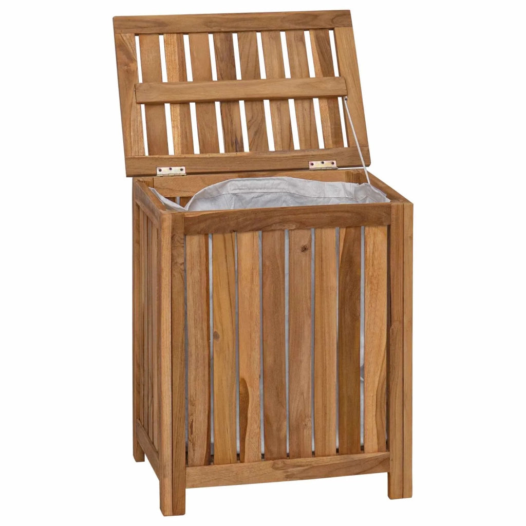 Cesto per Lavanderia Naturale Legno di teak solido 42024285