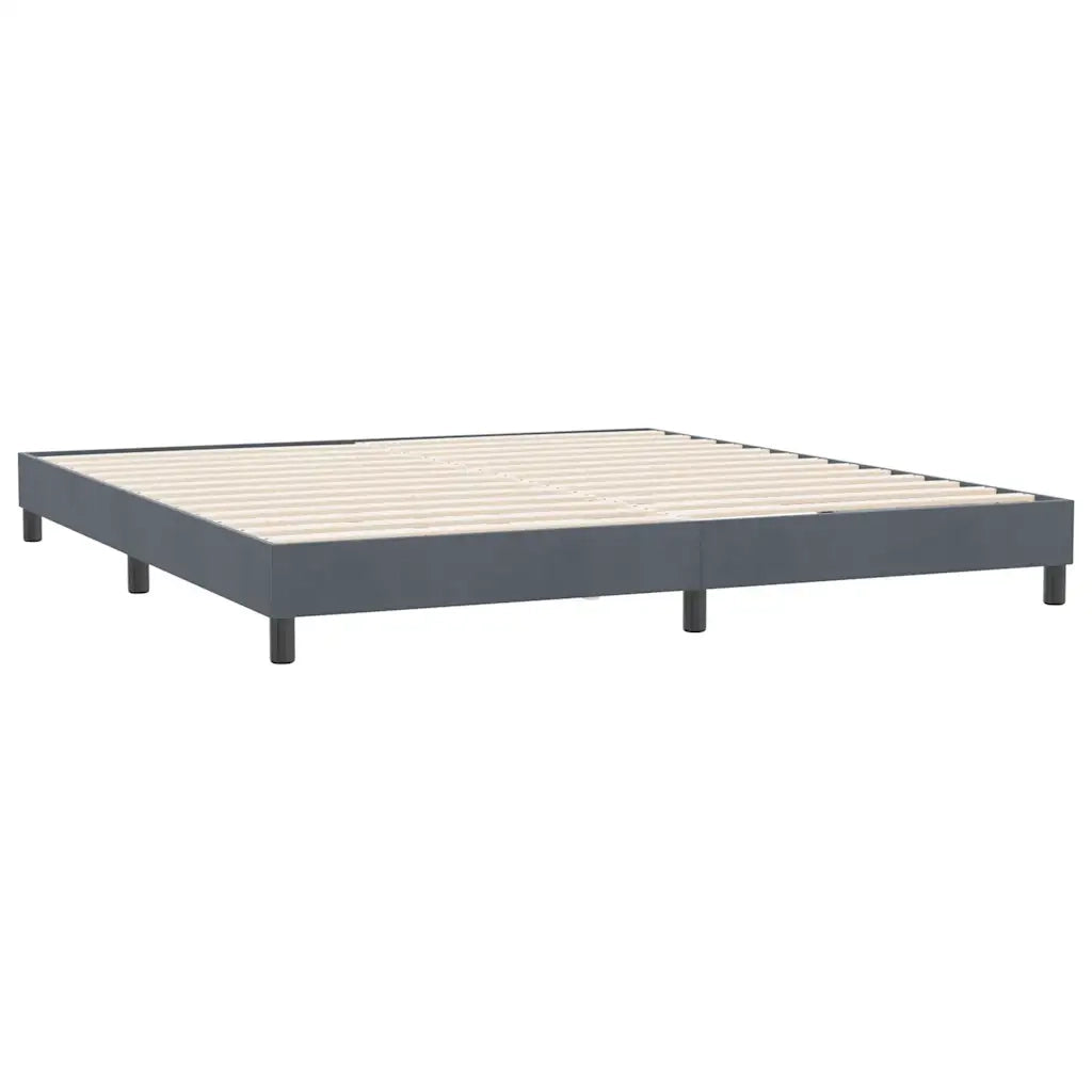 Giroletto senza Materasso-Struttura Letto Grigio Scuro 180x220 cm Velluto