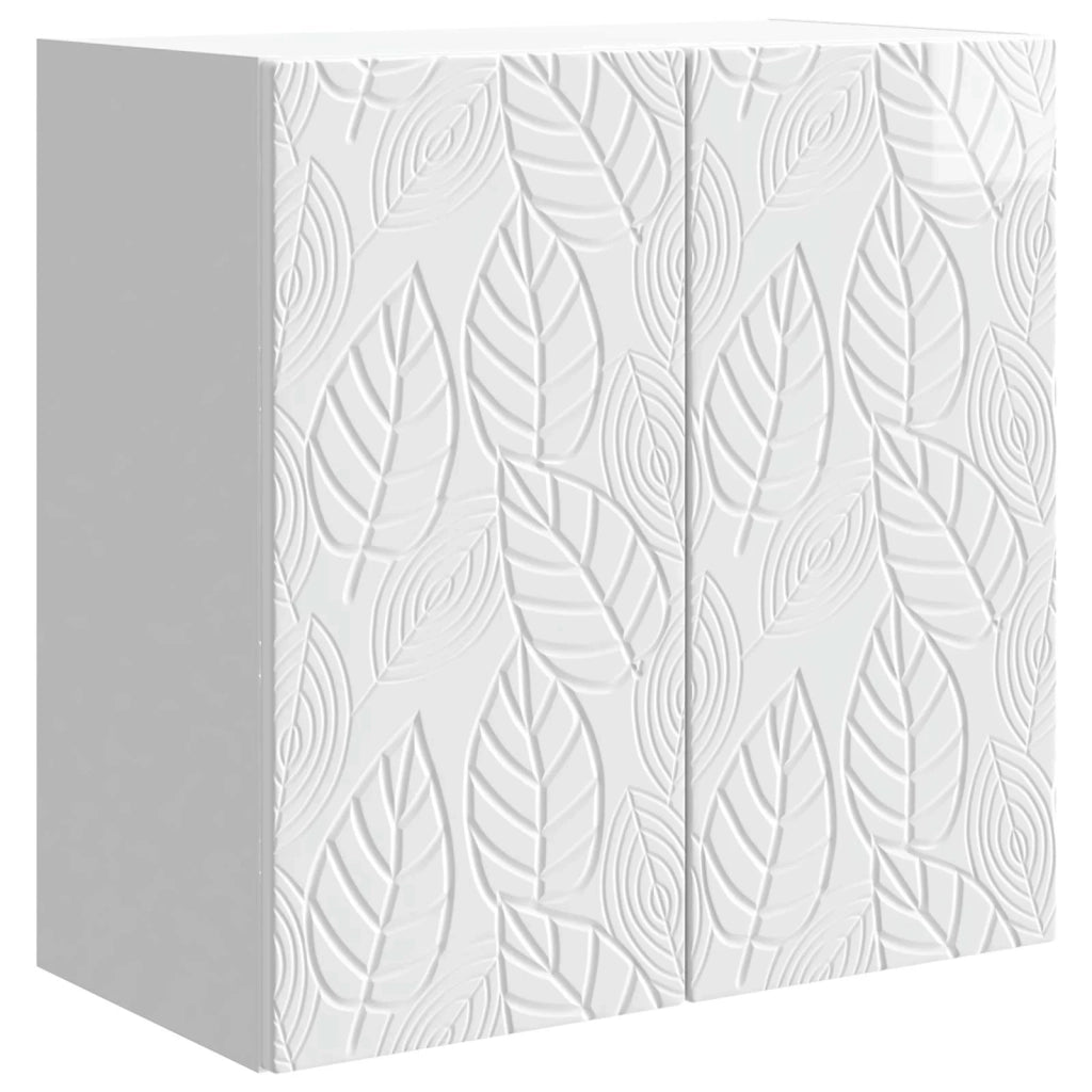Armadietto a Muro | Mobiletto a muro Bianco Lucido 59 x 31 x 60 cm
