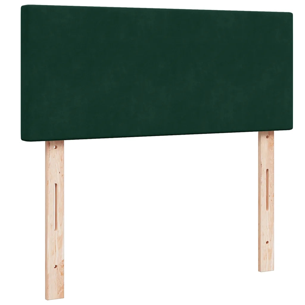 Giroletto a Molle con Materasso Verde Scuro 120x190 cm Velluto 3286255
