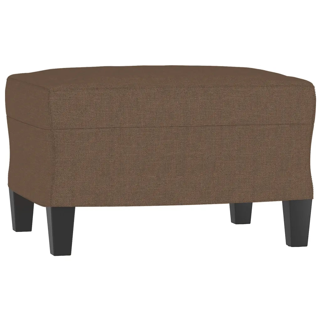 Set di Divani 3 pz con Cuscini Marrone in Tessuto