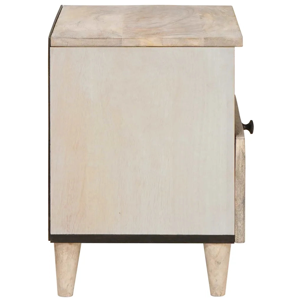 Set di 2 Comodini | Armadio da Notte | Mobiletto da notte Bianco 40 x 33 x 46 cm