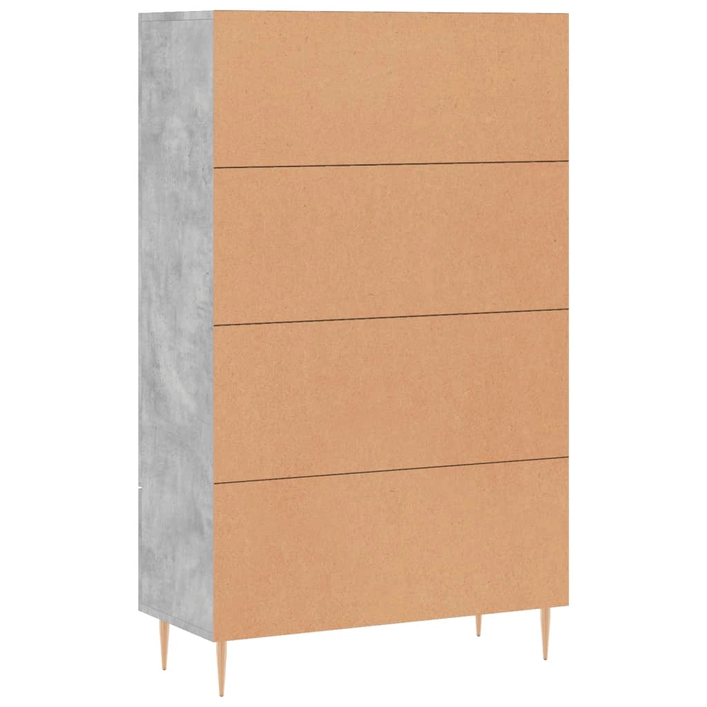 Buffet credenza cassettiera mobiletto mobile contenitore organizer cucina soggiorno salotto alto 69,5 x 31 x 115 cm legno ingegnerizzato grigio 02_0034465