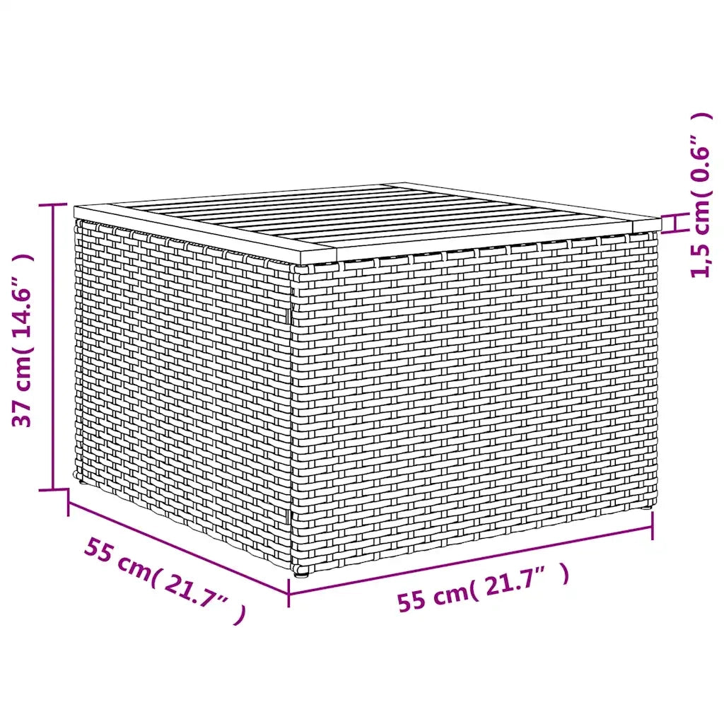 Set Divani da Giardino 7 pz con Cuscini Grigio in Polyrattan 3225795