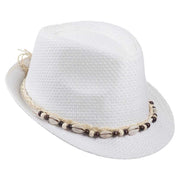 Cappello fedora bianco con dettaglio 58