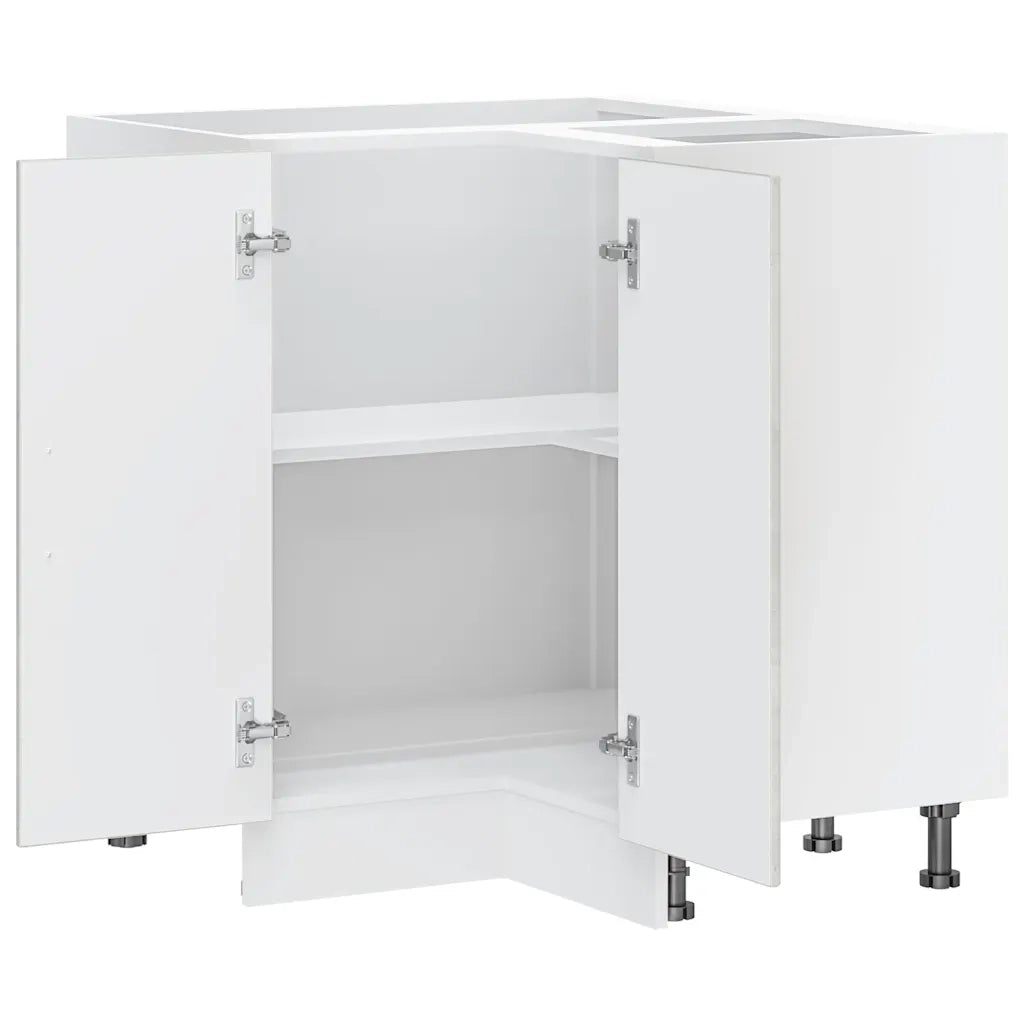 Pensile da cucina | Mobile Base ad Angolo Cucina Lucca Grigio Cemento in Truciolato