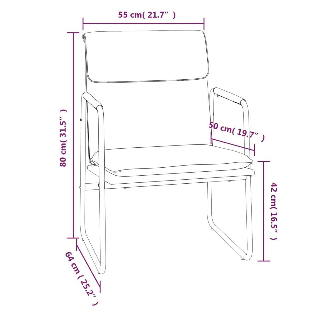 Poltrona | Sedia Lounge Nera 55x64x80 cm in Similpelle
