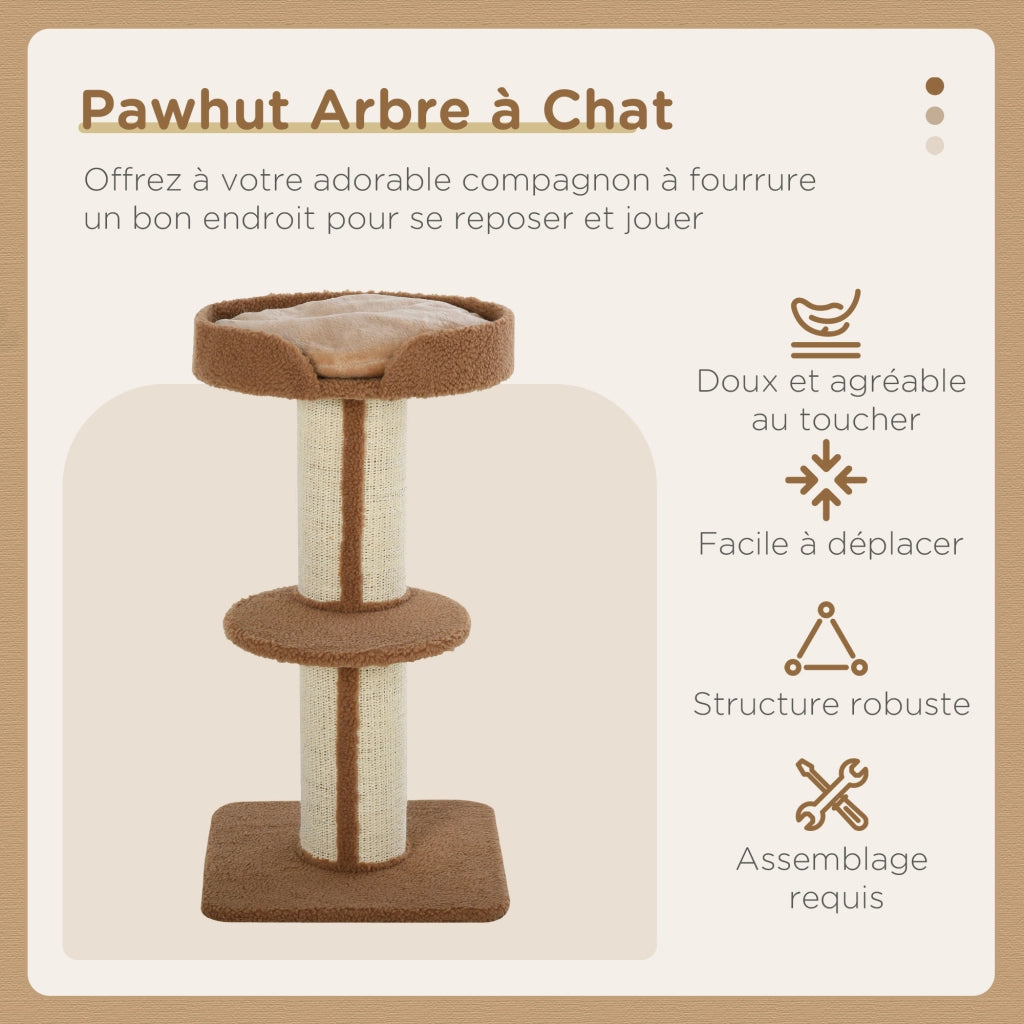 Arbre a Gatto con Grigliaio e Cuscino ¨C zephmum ¨C Marrone Chiaro
