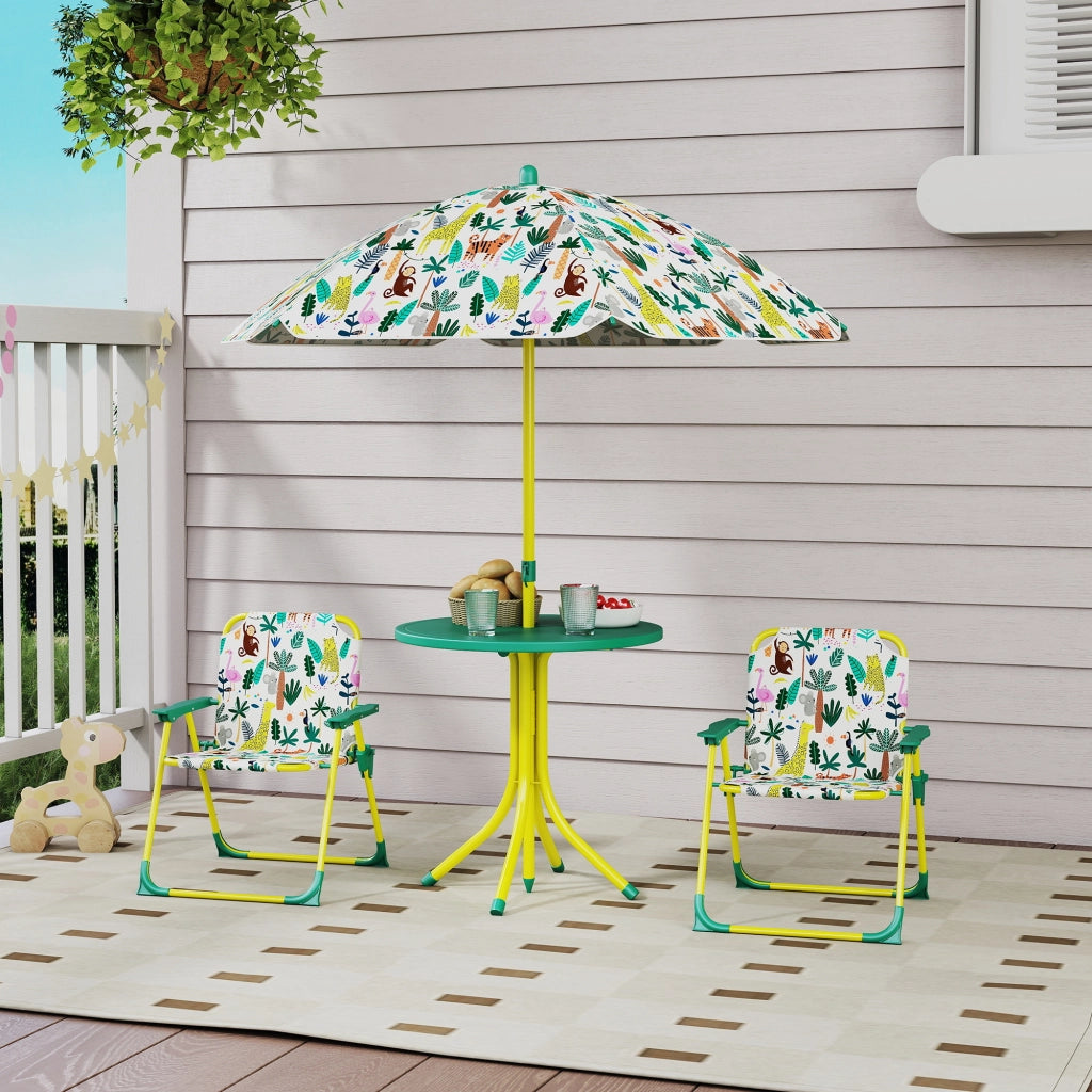 Set tavolo e sedie bambini ¨C Minimal ¨C verde, 4 pezzi